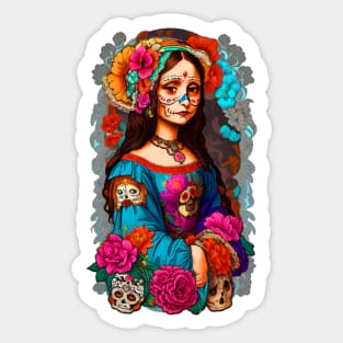 Sugar Skull Halloween Sticker